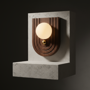 hanna walnut wall light – u
